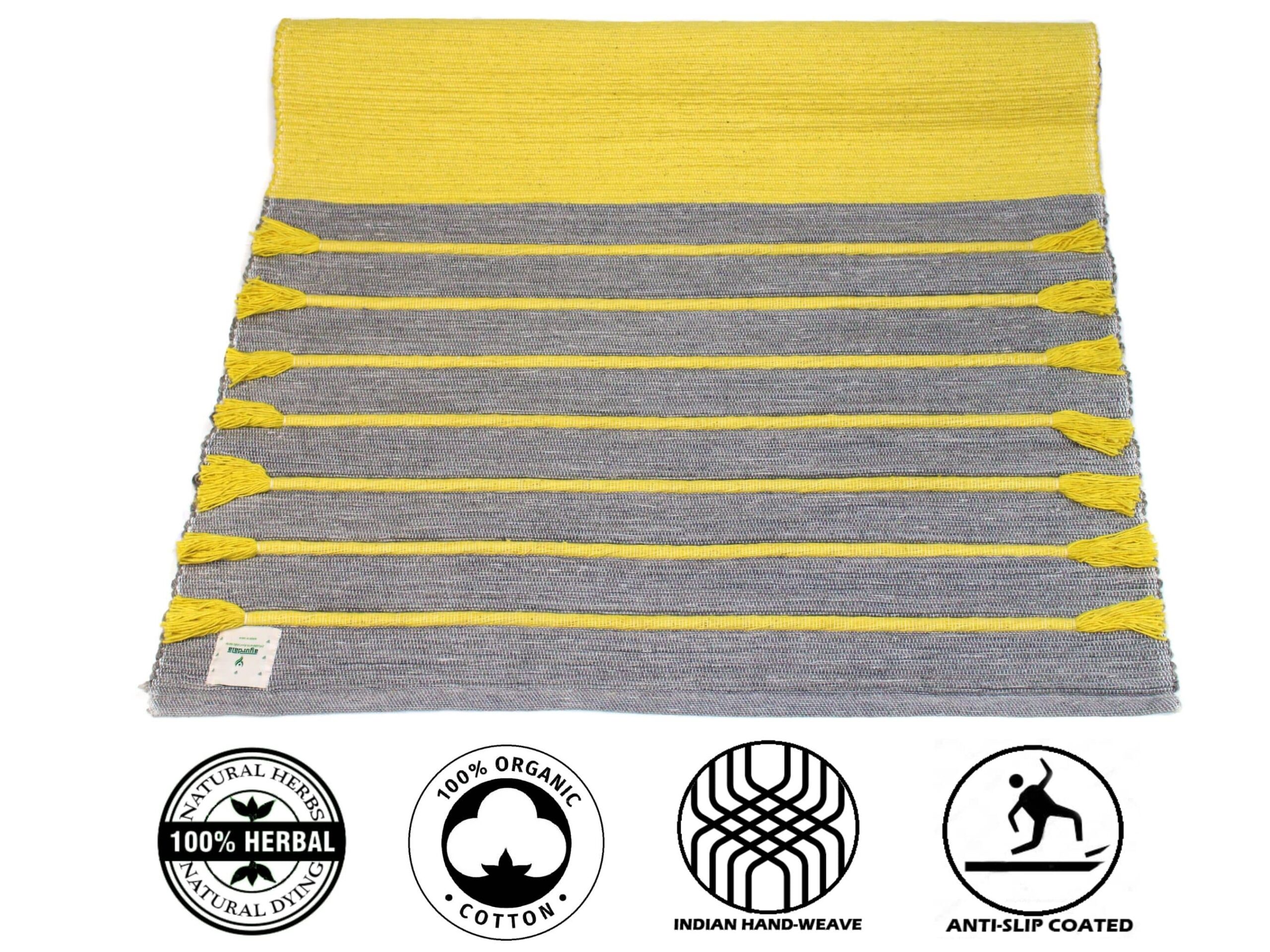 Ayurvedic Yoga Mat  Haridra Yellow + Natural – Downtown Betty