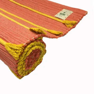 Turmeric Manjistha Ayurvedic yoga mat with natural dye